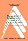 Management Development Through Job Experiences An Annotated Bibliography