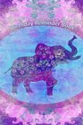 Birthday Reminder Book Birthday and Anniversary Date Book Birthday And Anniversary Record Book in Pink Elephant Design