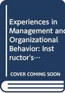 Experiences in Management and Organizational Behavior