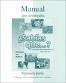 Workbook/Lab Manual  to accompany Sabias que