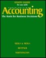 Study Guide for Use With Accounting The Basis for Business Decisions