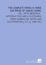 The Complete Works in Verse and Prose of Samuel Daniel Ed With MemorialIntroduction and a Glossarial Index Embracing Notes and Illustrations