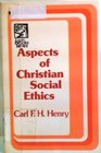 Aspects of Christian social ethics