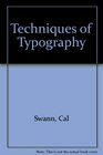Techniques of Typography