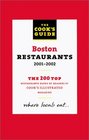 The Cook's Guide to Boston Restaurants 20012002