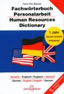 Fachwrterbuch Personalarbeit  Human Resources Dictionary