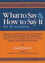 What to Say and How to Say It for All Occasions