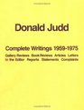 Complete Writings 19591975 Gallery Reviews Book Reviews Articles Letters To The Editor Reports Statements Complaints