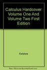 Calculus Hardcover Volume One And Volume Two First Edition