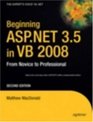 Beginning ASPNET 35 in VB 2008 From Novice to Professional Second Edition