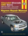 Chevrolet Silverado Suburban Tahoe  Avalanche and GMC Sierra/Sierra Denali Yukon/Yukon XL/Yukon Denali 20072012 Repair Manual