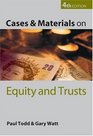 Cases and Materials on Equity and Trusts
