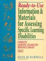 ReadytoUse Information  Materials for Assessing Specific Learning Disabilities  Complete Learning Disabilities Resource Library