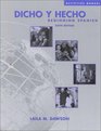Dicho y Hecho Activities Manual Beginning Spanish
