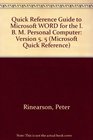 Microsoft Word 55 PC Version