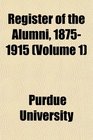 Register of the Alumni 18751915