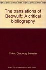 The translations of Beowulf A critical bibliography