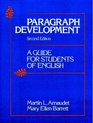Paragraph Development A Guide for Students of English