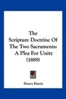 The Scripture Doctrine Of The Two Sacraments A Plea For Unity