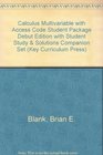 Calculus Multivariable with Access Code Student Package Debut Edition with Student Study  Solutions Companion Set