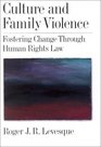 Culture and Family Violence Fostering Change Through Human Rights Law