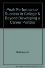 Peak Performance Success In College  Beyond Developing A Career Portolio