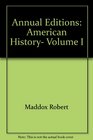 Annual Editions American History Volume I