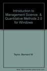 Introduction to Management Science  Quantitative Methods 20 for Windows