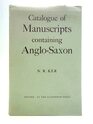 Catalogue Mss Containing AngloSaxon  Incorrect ISBN Refer