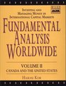 Fundamental Analysis Worldwide Investing and Managing Money in International Capital Markets  Canada and the United States