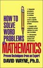 How to Solve Word Problems in Mathematics