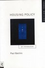 Housing Policy  An Introduction