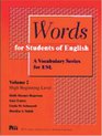 Words for Students of English A Vocabulary Series for Esl