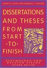 Dissertations And Theses from Start to Finish Psychology And Related Fields