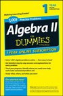1001 Algebra II Practice Problems For Dummies Access Code Card
