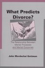 What Predicts Divorce The Relationship Between Marital Processes and Marital Outcomes