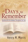Days to Remember Devotions for the Holidays Throughout the Year