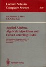 Applied Algebra Algebraic Algorithms and ErrorCorrecting Codes 9th International Symposium Aaecc9 New Orleans La Usa October 711 1991 Procee