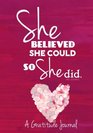 She Believed She Could So She Did  A Gratitude Journal  Planner  Pink Heart