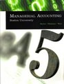 Managerial Accounting Boston University