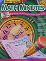 FirstGrade Math Minutes One Hundred Minutes to Better Basic Skills