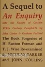 A Sequel to an Enquiry into the Nature of Certain Nineteenth Century Pamphlets by John Carter and Graham Pollard The Forgeries of H Buxton Forman  TJ Wise
