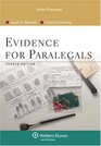 Evidence for Paralegals Fourth Edition