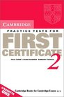 Cambridge Practice Tests for First Certificate 2 Cassette set