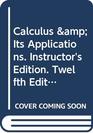 Calculus  Its Applications Instructor's Edition Twelfth Edition