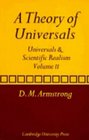 A Theory of Universals Volume 2 Universals and Scientific Realism