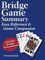 Bridge Game Summary easy reference and game companion