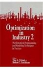 Optimization in Industry 2 Mathematical Programming and Modeling Techniques in Practice