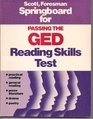 Scott Foresman Springboard for Passing the Ged Reading Skills Test