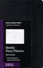 Moleskine 2011 12 Month Weekly Planner Horizontal Black Hard Cover Pocket